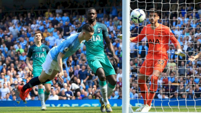 Tandukan jarak dekat Phil Foden pada menit kelima memenangan Man City atas Tottenham Hotspur