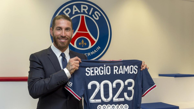 Sah!, Sergio Ramos Bergabung dengan Paris Saint Germain alias PSG (Foto Twitter)