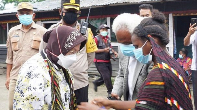 Sapa Warga Papua, Mensos Risma Tekankan Pentingnya Membangun Kualitas SDM (Foto Humas Kemensos)