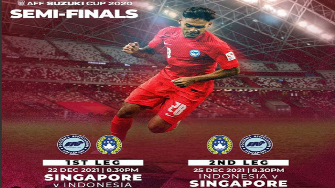 Semifinal leg 1 Singapura vs Indonesia Rabu 22 Desember 2021