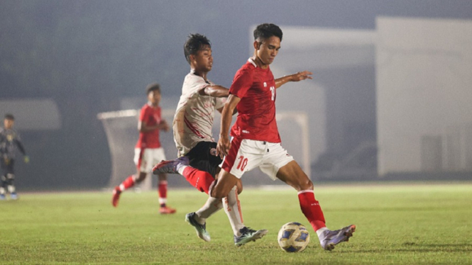 Marcelino Ferdinand saat memperkuat Timnas U-19 Indonesia vs Persija 0-0