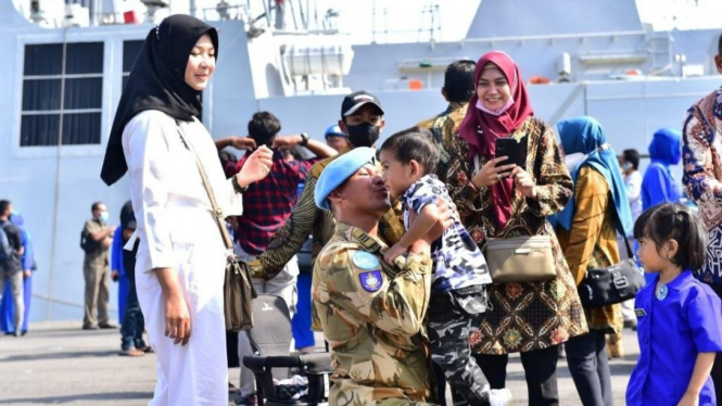 Penyambutan Satgas Maritim TNI XXVIII-M UNIFIL.