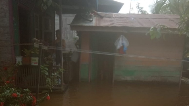Banjir di Kabupaten Murung Raya Kalimantan Tengah.