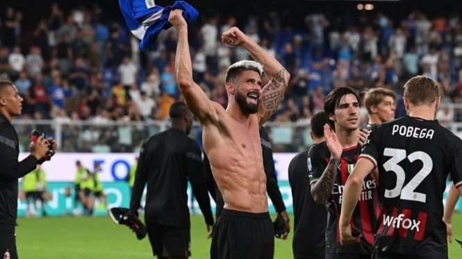 Oliver Giroud bawa AC Milan kalahkan Sampdoria 2-1
