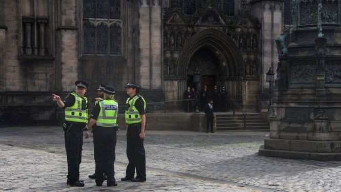 Polisi Skotlandia di Edinburgh.