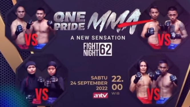 Jadual One Pride MMA FN 62, Sabtu, 24 September 2022