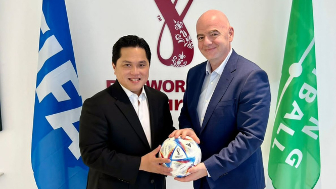 Erick Thohir dan Presiden FIFA Gianni Infantino