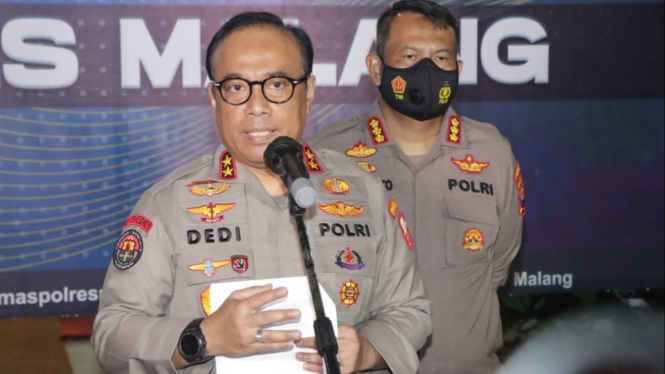 Kadiv Humas Polri Irjen Dedi Prasetyo di Mapolres Malang.