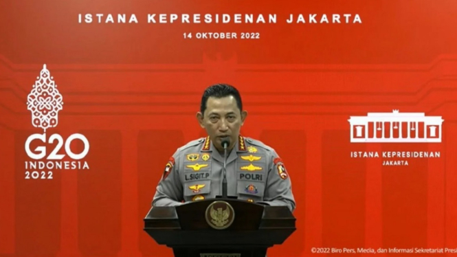 Kapolri Jenderal Listyo Sigit Prabowo di Istana Negara.
