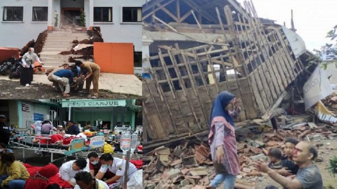 Amuk Lindu di Cianjur , 62 Orang Tewas, Ratusan Rumah hancur