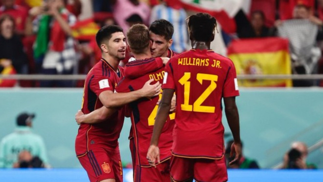 Timnas Spanyol menang telak dengan skor 7-0