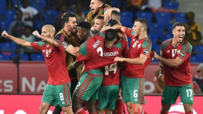 Selebrasi Gol Timnas Maroko