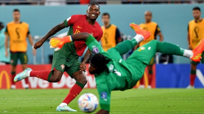 Rafael Leao Cetak Gol Bersama Portugal