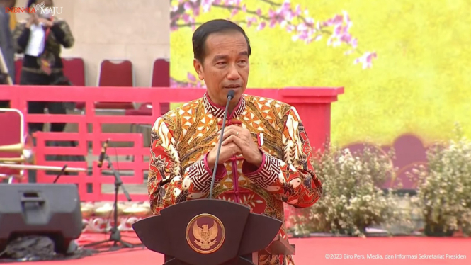 Hadiri Perayaan Imlek Nasional 2023, Jokowi: Bersyukur PPKM Dicabut