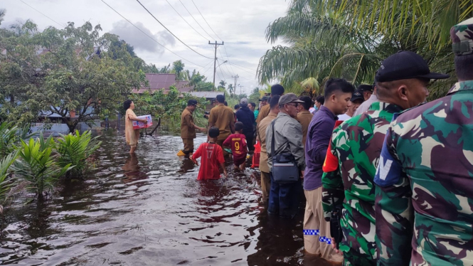 Banjir di Sambas, Kalimantan Barat.