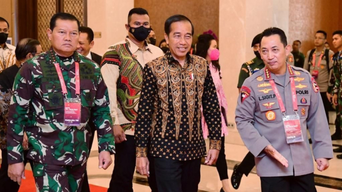 Presiden Jokowi pada Rapim TNI - Polri 2023
