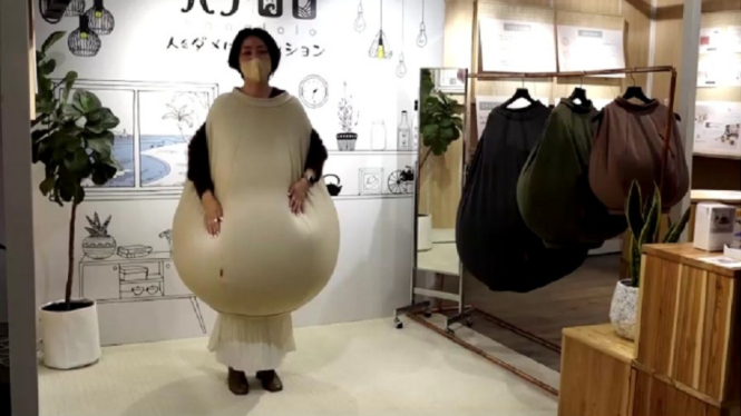 Beanbag berbentuk bawang di Jepang.