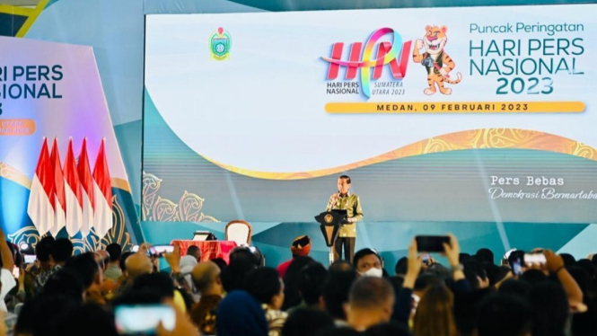 Presiden Jokowi Hadiri Puncak Peringatan Hari Pers Nasional 2023