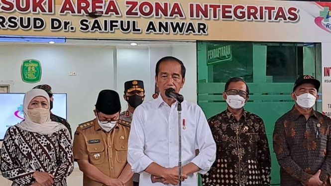 Presiden Jokowi di RSAA Malang.