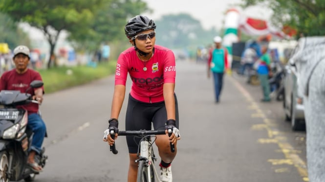 Atlet sepeda Tulungagung Khairunnisaa Dahayu Varasefa.
