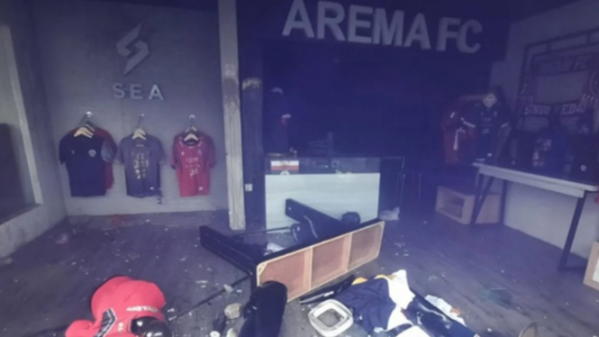Kantor Arema FC porak-poranda usai didemo Aremania