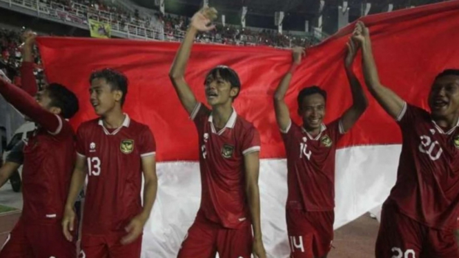 Selebrasi Timnas Indonesia U-20