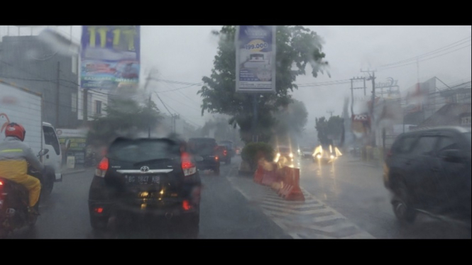 Sejumlah Kecamatan di Kota Bandarlampung di Guyur Hujan Kamis ( 10/11)