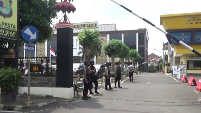 Pengamanan Kantor Polisi di Lampung Diperketat