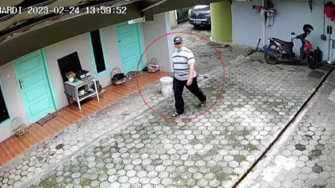 Tangkapan Layar CCTV Pelaku Curanmor di Bandarlampung
