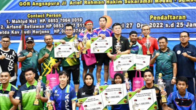 Para juara Tenis Meja Piala Pangdam I/BB.