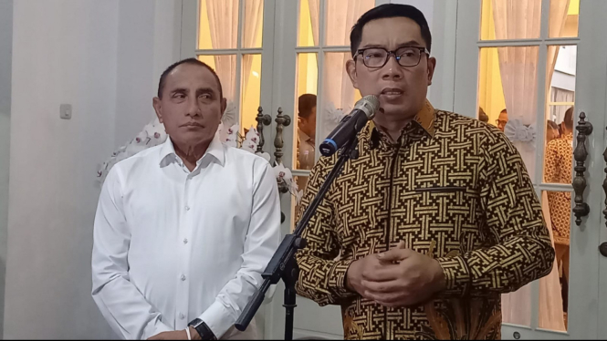 Gubernur Jabar, Ridwan Kamil ungkapkan maksud kedatangannya ke Sumut.