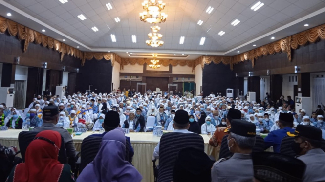 Jemaah Haji Emkasi Padang. Foto/Humas Kemenag Sumbar