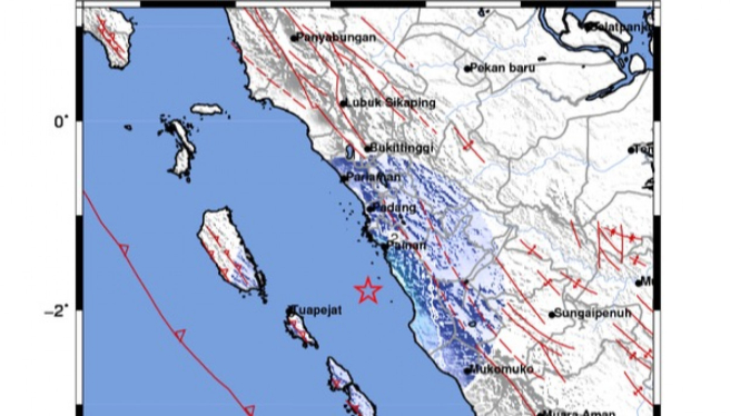 Peta guncangan gempa