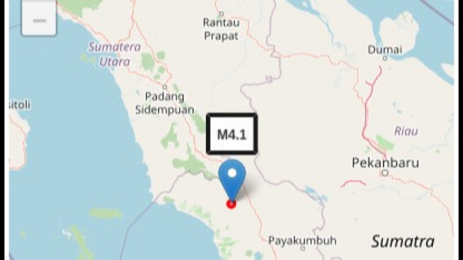 Peta Guncangan Gempa M4.1 Pasaman Barat