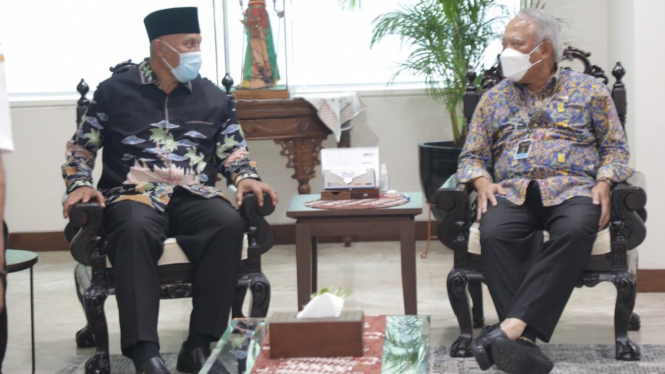 Gubernur Mahyeldi dan Mentri PU PR Basuki Hadimuljono