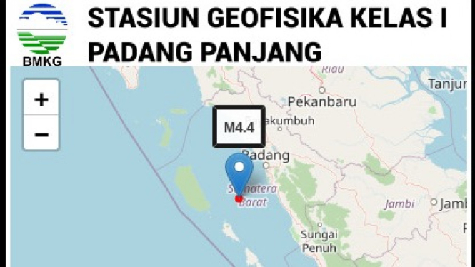 Peta Guncangan Gempa Mentawai, Selasa 17 Januari 2023