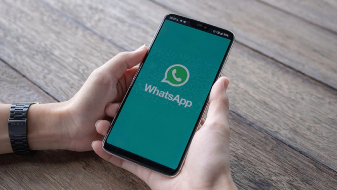 Ilustrasi Pengguna WhatsApp di ponsel Android dan iPhone