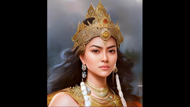 Gambaran Paras Cantik Ratu Shima Versi AI